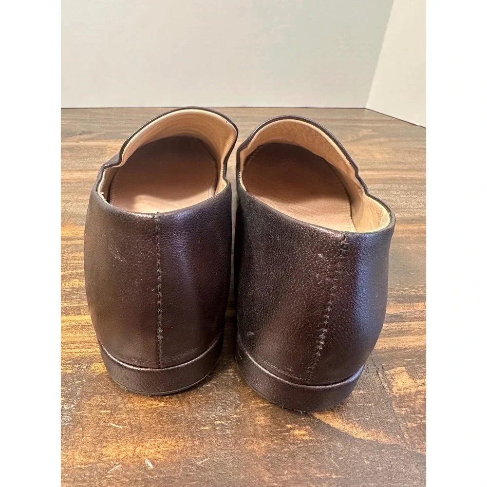 Liendo by Seychelles Anthropologie Bronze Leather Loafer Woman Sz‎ 6 Dress Shoe